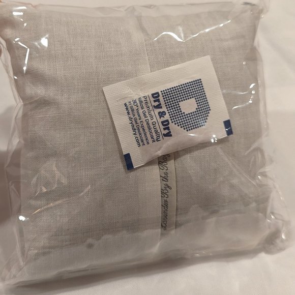 NWT Handmade Embroidered Monogrammed Lavender Pillow (Linen/Cotton) - Picture 6 of 10